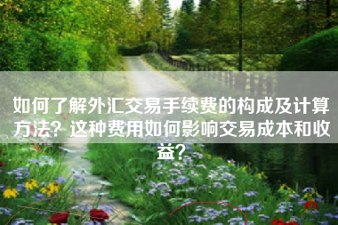 如何了解外汇交易手续费的构成及计算方法？这种费用如何影响交易成本和收益？