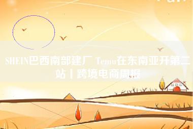 SHEIN巴西南部建厂 Temu在东南亚开第二站丨跨境电商周报