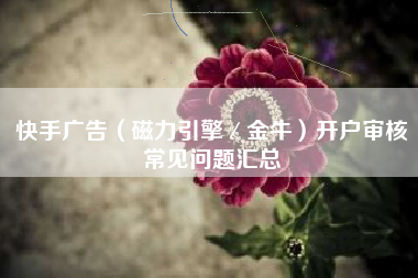 快手广告(磁力引擎/金牛)开户审核常见问题汇总 快手广告(磁力引擎/金牛)开户审核常见问题汇总