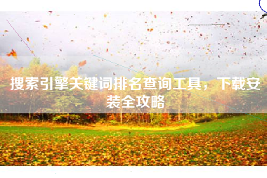 搜索引擎关键词排名查询工具，下载安装全攻略
