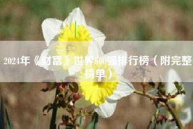 2024年《财富》世界500强排行榜（附完整榜单）