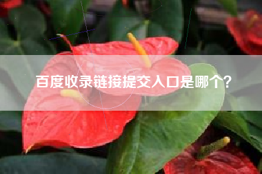 百度收录链接提交入口是哪个？