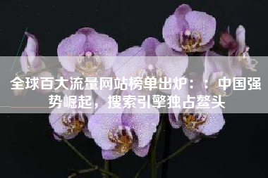 全球百大流量网站榜单出炉：：中国强势崛起，搜索引擎独占鳌头