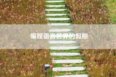 编程语言世界的假期