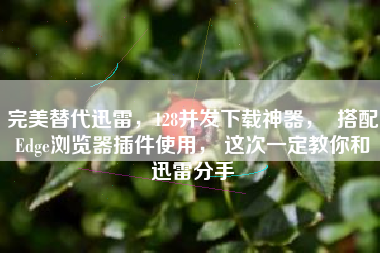 完美替代迅雷，128并发下载神器，  搭配Edge浏览器插件使用， 这次一定教你和迅雷分手