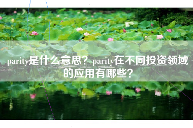 parity是什么意思？parity在不同投资领域的应用有哪些？