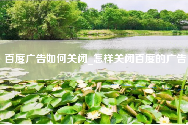 百度广告如何关闭_怎样关闭百度的广告