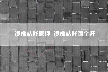 镜像站群原理_镜像站群哪个好