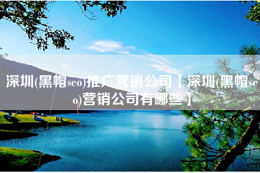 深圳(黑帽seo)推广营销公司【深圳(黑帽seo)营销公司有哪些】