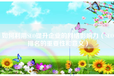 如何利用SEO提升企业的网络影响力（SEO排名的重要性和意义）