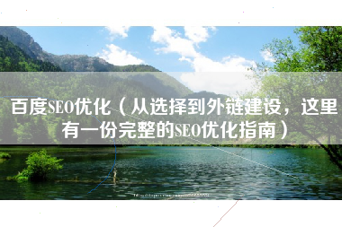 百度SEO优化（从选择到外链建设，这里有一份完整的SEO优化指南）