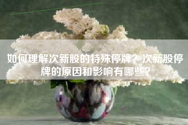 如何理解次新股的特殊停牌？次新股停牌的原因和影响有哪些？