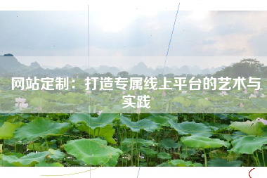 网站定制：打造专属线上平台的艺术与实践
