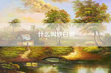什么叫炒白银
