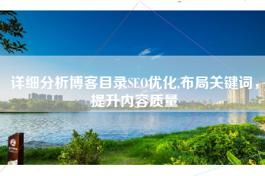 详细分析博客目录SEO优化,布局关键词，提升内容质量