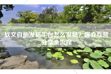 软文自助发稿平台怎么发稿？媒介互营分享全流程