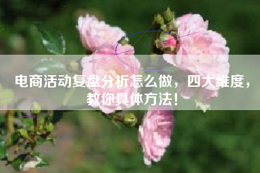 电商活动复盘分析怎么做，四大维度，教你具体方法！