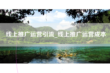 线上推广运营引流_线上推广运营成本