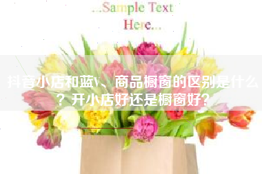 抖音小店和蓝V、商品橱窗的区别是什么？开小店好还是橱窗好？