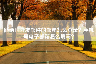 能给国外发邮件的邮箱怎么登录？手机号电子邮箱怎么填写？