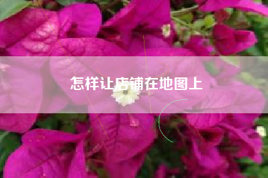 怎样让店铺在地图上 怎样让店铺在地图上