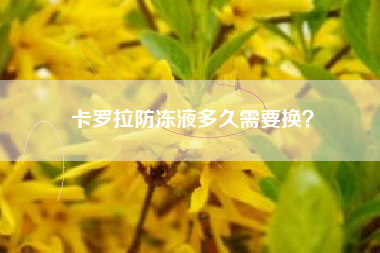 卡罗拉防冻液多久需要换？