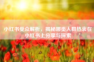 小红书受众解析，揭秘哪类人群热衷在小红书上分享与探索