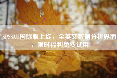 SPSSAU国际版上线，全英文数据分析界面，限时福利免费试用