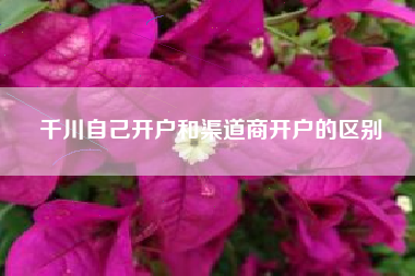 千川自己开户和渠道商开户的区别
