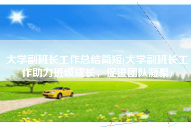 大学副班长工作总结简短(大学副班长工作助力班级成长，促进团队凝聚)