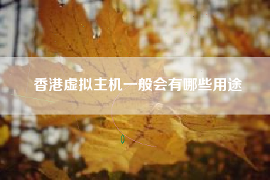 香港虚拟主机一般会有哪些用途