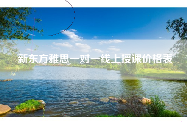 新东方雅思一对一线上授课价格表