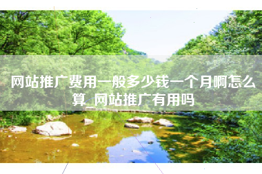 网站推广费用一般多少钱一个月啊怎么算_网站推广有用吗