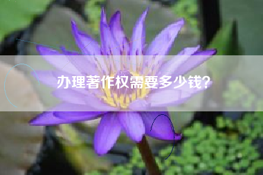 办理著作权需要多少钱？