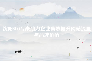 沈阳SEO专家助力企业高效提升网站流量与品牌价值
