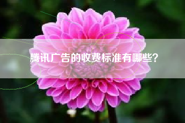 腾讯广告的收费标准有哪些？