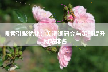搜索引擎优化：关键词研究与策略提升网站排名