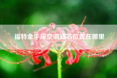 福特金牛座空调滤芯位置在哪里