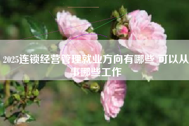 2025连锁经营管理就业方向有哪些 可以从事哪些工作