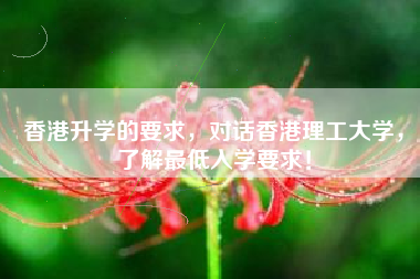 香港升学的要求，对话香港理工大学，了解最低入学要求！