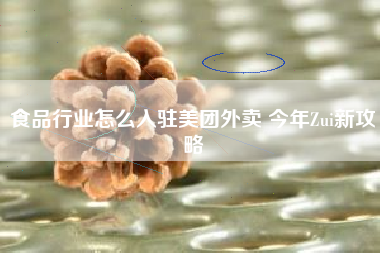 食品行业怎么入驻美团外卖 今年Zui新攻略 食品行业怎么入驻美团外卖 今年Zui新攻略