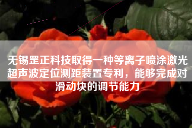 无锡罡正科技取得一种等离子喷涂激光超声波定位测距装置专利，能够完成对滑动块的调节能力