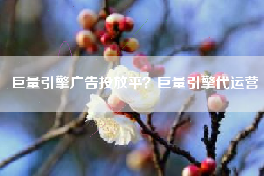 巨量引擎广告投放平？巨量引擎代运营