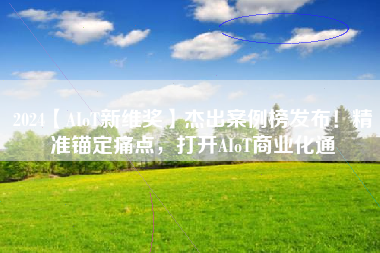 2024【AIoT新维奖】杰出案例榜发布！精准锚定痛点，打开AIoT商业化通