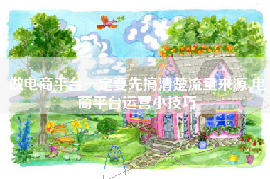 做电商平台一定要先搞清楚流量来源 电商平台运营小技巧