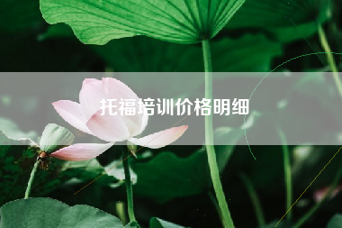 托福培训价格明细