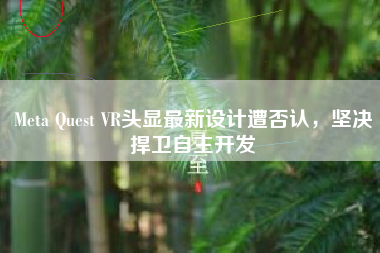 Meta Quest VR头显最新设计遭否认，坚决捍卫自主开发