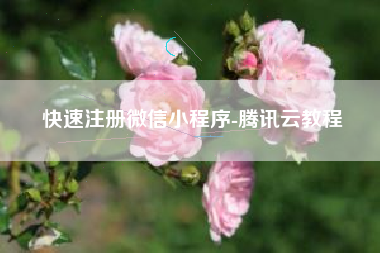 快速注册微信小程序-腾讯云教程