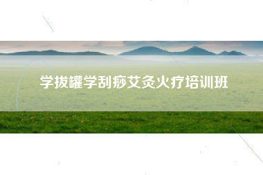 学拔罐学刮痧艾灸火疗培训班