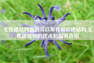 无忧建站网真的可以帮我轻松建站吗,无忧建站网的优点和服务介绍